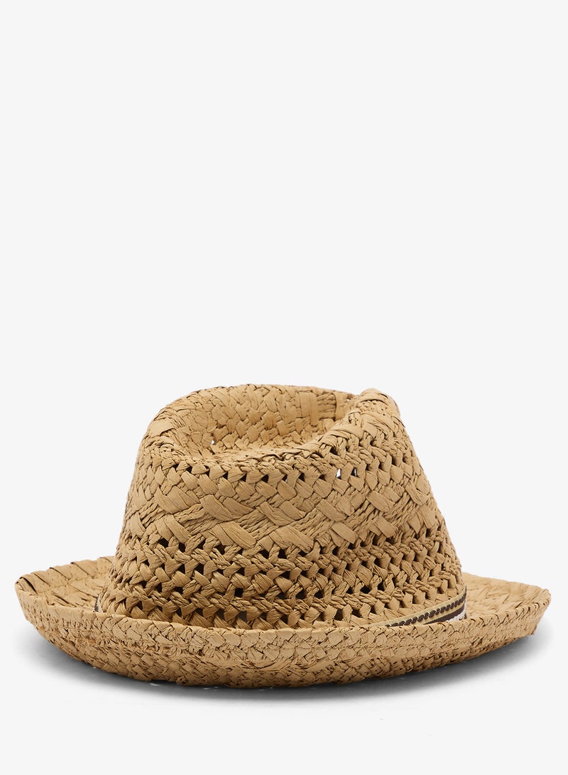 Seventy Five Straw Fedora Hat - Image 2